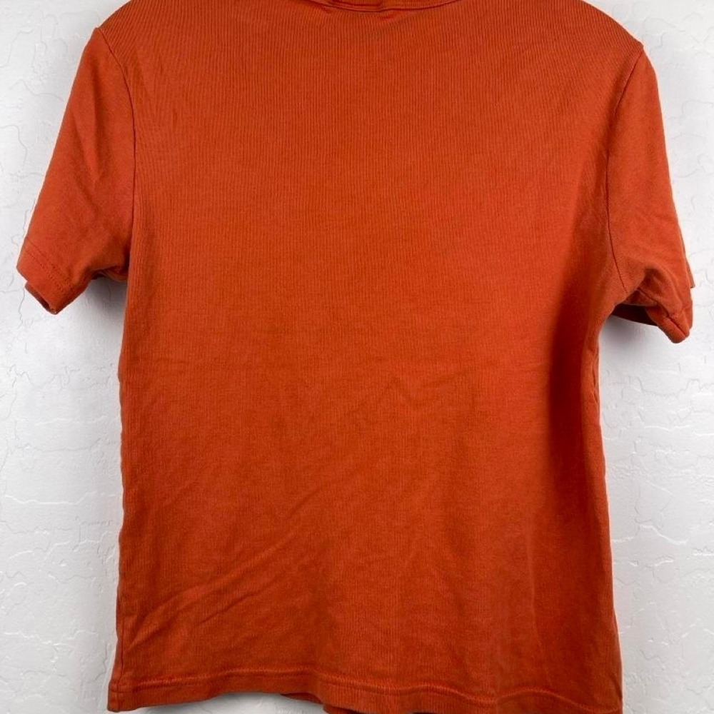 Vintage polo jeans co Ralph Lauren orange cotton tshirt size L - Picture 3 of 5